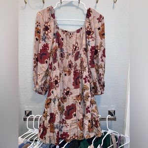 Floral long sleeve dress